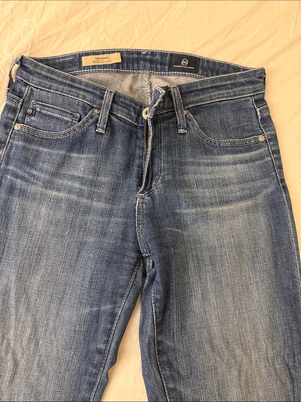 Ag Adriano Goldschmied Slim Straight Jeans in Light Blue Wash size 24R